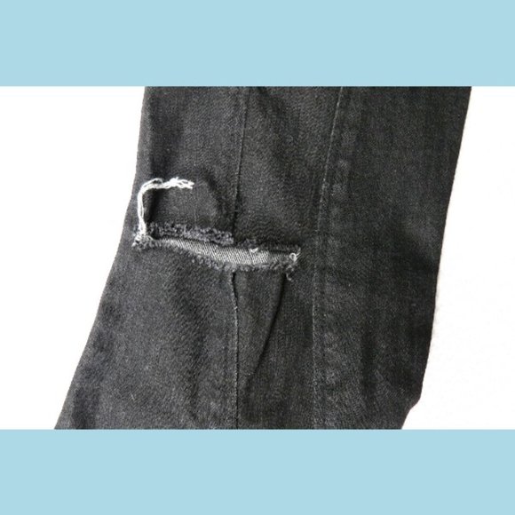 Love Moschino Womens Jeans Made in Italy 26 27/28 Stretch Slim Destroyed Denim - Picture 5 of 12